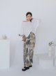 画像4: High waist split casual pants wide leg pants  ハイウエストスプリットカジュアルタイダイパンツワイドレッグパンツ (4)