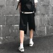 画像3: Unisex Men's  Irregular loose casual sports shorts  five-point pants half shorts pants ユニセックス 男女兼用スウェットiイレギュラーハーフショートパンツ (3)