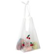 画像2: Hyun A flowers thin transparent fairy bag  eco bag shopping bag　ストロベリーアップリケ付きショルダーエコバッグトート バック (2)