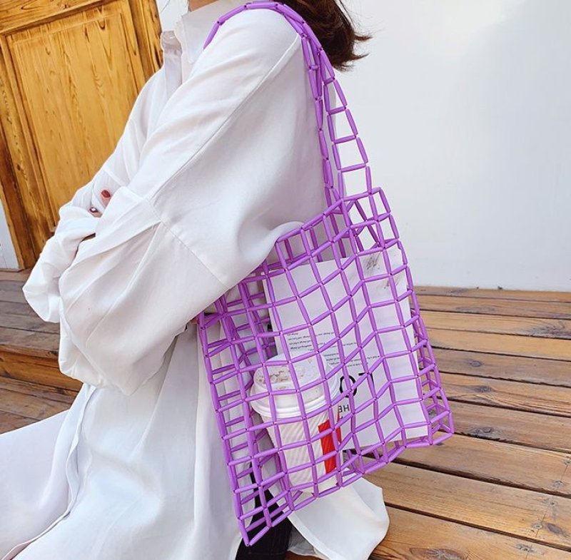 画像9: crown beaded handmade large capacity tote bag shoulder bag  shopping bag　ハンドメイドクラウンビーズショルダートート エコバッグ (9)