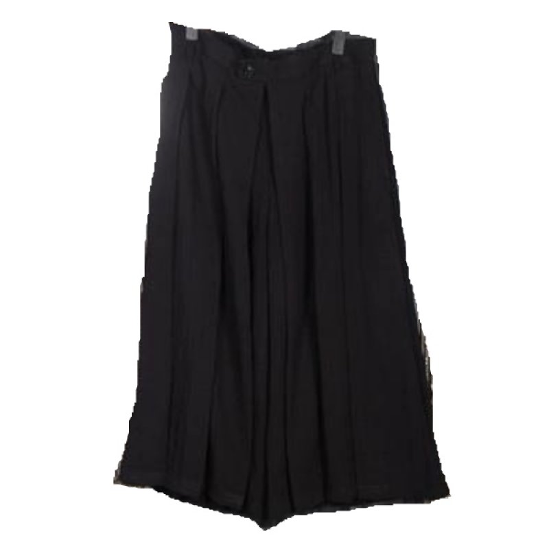 画像3: Men's Pleated Wide Leg Casual Trousers Cropped Culottes Pants Stage Show メンズ 男女兼用 プリーツ 9分丈 パンツ キュロット ワイドパンツ (3)