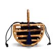 画像4: Woman’s Bamboo Round handmade tassel handbags bag バンブー 竹 丸形 タッセル付レトロバケットトートカゴ　籠　かごトートバック (4)