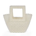 画像1: Women's  hand-woven beaded  Tote Bag 　フレンチビーズハンドメイド トートバッグ (1)