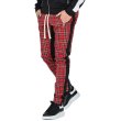 画像1: Men's plaid trend color matching slim pants メンズ 男女兼用 チェック柄トレンドカラーマッチングスリムパンツ (1)