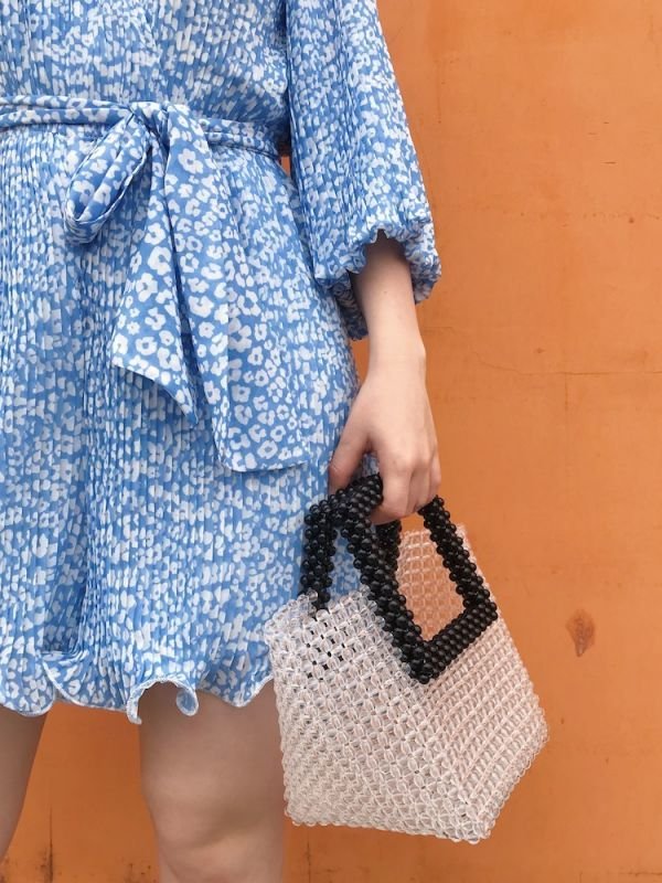 画像5: Women's  hand-woven beaded  Tote Bag 　フレンチビーズハンドメイド トートバッグ (5)