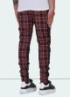 画像4: Men's plaid trend color matching slim pants メンズ 男女兼用 チェック柄トレンドカラーマッチングスリムパンツ (4)