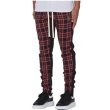 画像2: Men's plaid trend color matching slim pants メンズ 男女兼用 チェック柄トレンドカラーマッチングスリムパンツ (2)