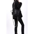 画像4: Women's  leather  chain shoulder portable fold personality  backpack Tote shoulder Bag 　チェーンショルダーポータブルフォールドバックパックショルダートートバッグ (4)