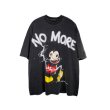 画像1: Men's Unisex Spoof cartoon Mickey print  Loose T-shirt ユニセックス 男女兼用ミッキープリントオーバーサイズ半袖Tシャツ (1)