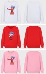 画像14: Men's Unisex  magical girl print long-sleeved round neck plus velvet sweater   ユニセックス 男女兼用マジカルガールプリントオーバーサイズ長袖スウェット　トレーナー (14)