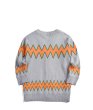 画像5: Men's Unisex  loose lightning pattern  Long Sleeve Loose Cardigan sweaterユニセックス 男女兼用オーバーサイズ稲妻パターン長袖カーディガン (5)