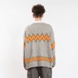 画像3: Men's Unisex  loose lightning pattern  Long Sleeve Loose Cardigan sweaterユニセックス 男女兼用オーバーサイズ稲妻パターン長袖カーディガン (3)
