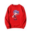 画像10: Men's Unisex  magical girl print long-sleeved round neck plus velvet sweater   ユニセックス 男女兼用マジカルガールプリントオーバーサイズ長袖スウェット　トレーナー (10)