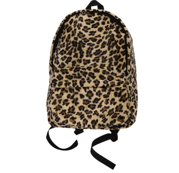 画像1: Women's  leopard canvas all-match trendy  backpack Tote shoulder Bag 　レオパード　ヒョウ柄バックパックショルダートートバッグ男女兼用 (1)