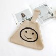 画像3: Women's   wool cute smiling face handbag Tote Bag 　スマイルニコちゃん トート　エコバッグ (3)