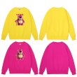 画像3: Men's Unisex  toy story spoof strawberry bear pink bear sweater   ユニセックス 男女兼用トイストーリーなりすましイチゴクマピンククマオーバーサイズ長袖スウェット　トレーナー (3)