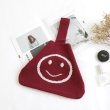 画像5: Women's   wool cute smiling face handbag Tote Bag 　スマイルニコちゃん トート　エコバッグ (5)