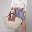 画像7: round handle stitching tote shoulder Bag 　ラウンドハンドルステッチトートショルダーハンドバッグ 男女兼用　エコバック (7)