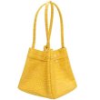 画像1: Women's three-dimensional folding crocodile pattern portable bucket bag Tote Bag 　折りたたみクロコパターンポータブルバケットバッグ トート　 (1)