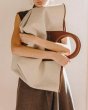 画像5: round handle stitching tote shoulder Bag 　ラウンドハンドルステッチトートショルダーハンドバッグ 男女兼用　エコバック (5)