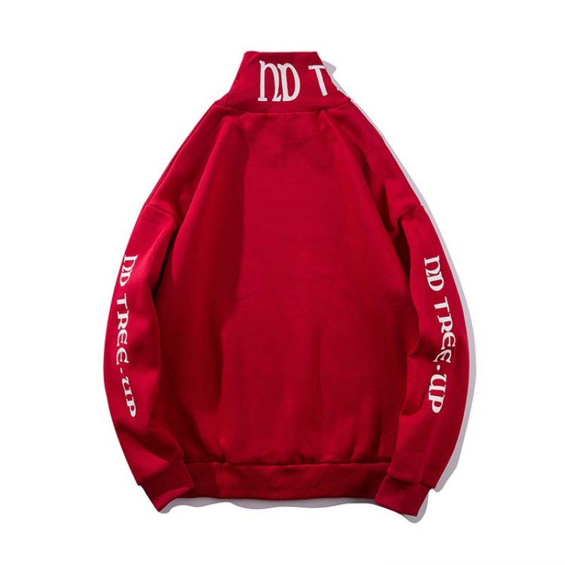 画像9: Men's Unisex letter printing high-necked pullover sweater   ユニセックス 男女兼用ハイネックレターロゴオーバーサイズ長袖スウェット トレーナー(1) (9)