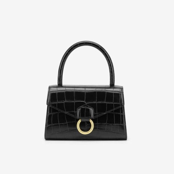 画像5:  portable messenger shoulder  tote Pochette bag クロコ柄ポータブルチェーントートショルダーハンドバッグ 　 (5)