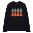 画像1: Men's Unisex  American retro cartoon print oversize pullover sweater   ユニセックス 男女兼用ケアベアオーバーサイズ長袖Tシャツ (1)