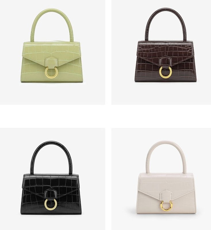 画像15:  portable messenger shoulder  tote Pochette bag クロコ柄ポータブルチェーントートショルダーハンドバッグ 　 (15)