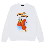 画像1: Men's Unisex  pash duck long-sleevedoversize pullover sweater   ユニセックス 男女兼用pash duckパッシュダックオーバーサイズ長袖トレーナ (1)