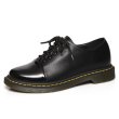 画像2: women's  leather lace-up flat bottom British style shoes pump 　レザーレースアップカラーマッチングシングルシューズ　パンプス　ミュール  (2)