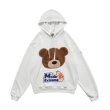 画像1: Men's Unisex  Fluffy bear hooded pullover sweater   ユニセックス 男女兼用モコモコふわふわベアー熊オーバーサイズ長袖フーディー　パーカー　スウェット　トレーナー (1)