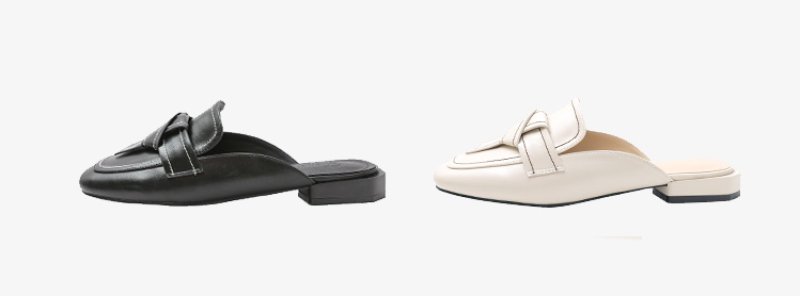 画像3: Women Ribbon half sandals slippers  flat  sandals  slippers フラットリボンハーフサンダル スリッパ (3)