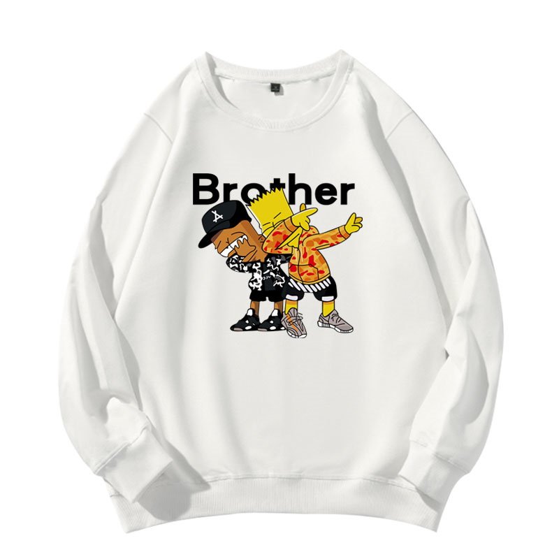 画像3: Men's Unisex The Simpsons surrounding long-sleeved oversize pullover sweater   ユニセックス 男女兼用シンプソンズスローディングオーバーサイズ長袖トレーナ (3)