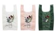 画像15: rganza embroidery fairy bag  eco bag shopping bag　オーガンジーフラワー刺繍付きショルダーエコ トート ショッピング バック (15)