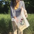 画像11: rganza embroidery fairy bag  eco bag shopping bag　オーガンジーフラワー刺繍付きショルダーエコ トート ショッピング バック (11)