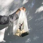 画像8: rganza embroidery fairy bag  eco bag shopping bag　オーガンジーフラワー刺繍付きショルダーエコ トート ショッピング バック (8)