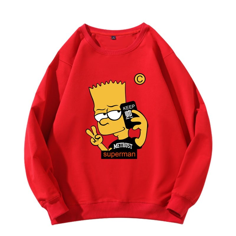 画像16: Men's Unisex The Simpsons surrounding long-sleeved oversize pullover sweater   ユニセックス 男女兼用シンプソンズスローディングオーバーサイズ長袖トレーナ (16)