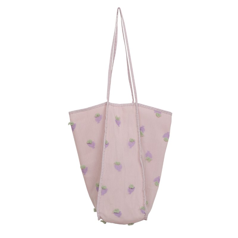 画像3: flower canvas super fire shoulder bag   eco bag shopping bag　フラワーラージサイズショルダーエコ トート ショッピング バック (3)