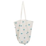 画像2: flower canvas super fire shoulder bag   eco bag shopping bag　フラワーラージサイズショルダーエコ トート ショッピング バック (2)
