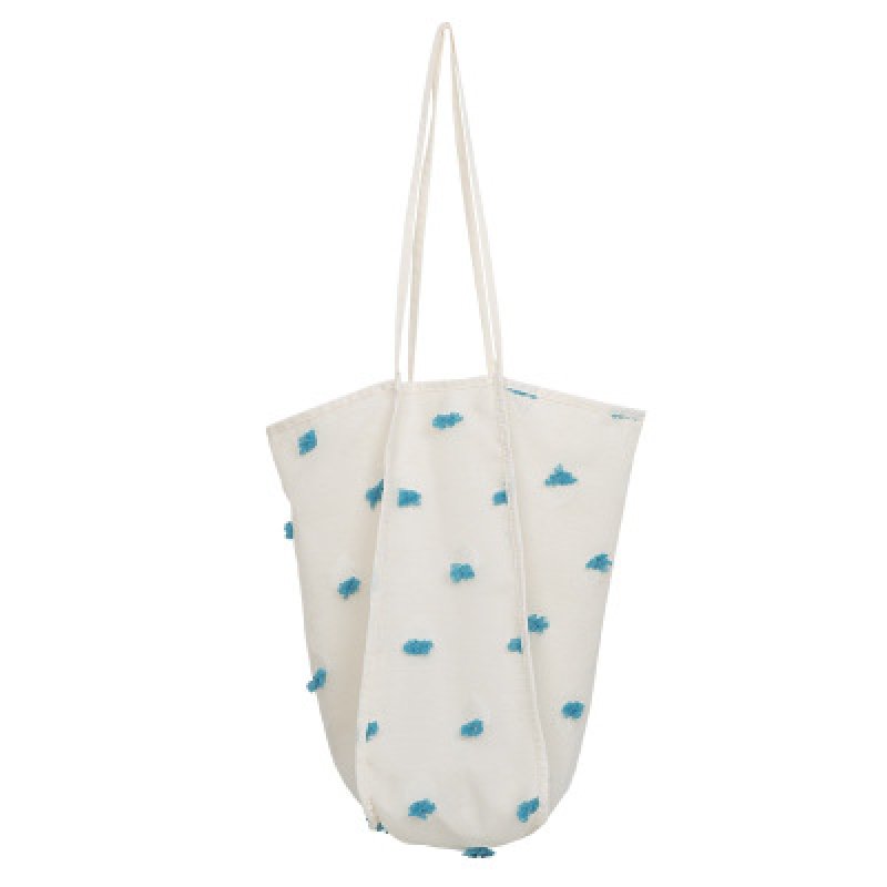 画像2: flower canvas super fire shoulder bag   eco bag shopping bag　フラワーラージサイズショルダーエコ トート ショッピング バック (2)