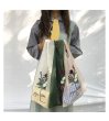 画像12: rganza embroidery fairy bag  eco bag shopping bag　オーガンジーフラワー刺繍付きショルダーエコ トート ショッピング バック (12)