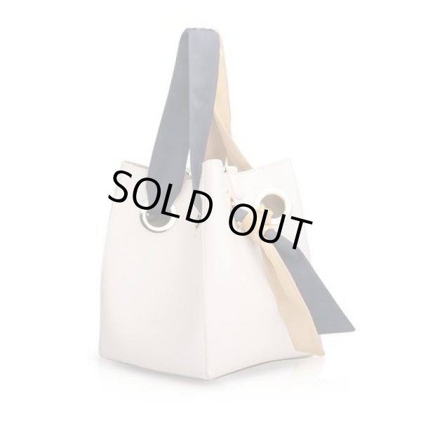 画像1: silk scarf handbag fairy temperament square bucket bag　コントラストカラーシルクスカーフハンドバッグ　ショルダーバッグ (1)