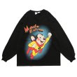 画像4: Men's Unisex MADE EXTREME Superman mickey Anime Print loose oversize long-sleeved  pullover sweater   ユニセックス 男女兼用スーパーマンミッキーオーバーサイズ長袖Tシャツ (4)