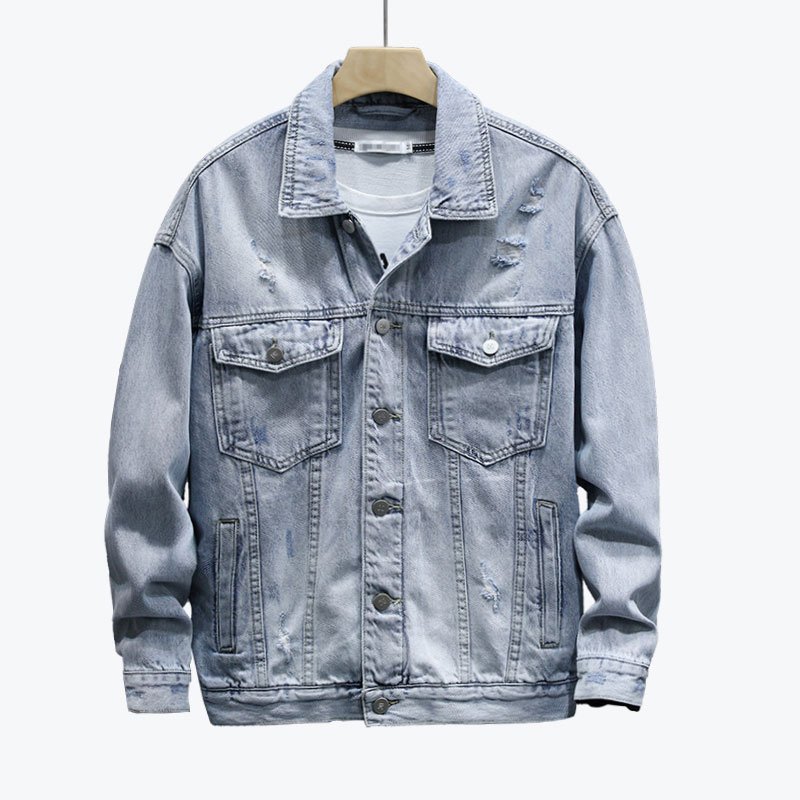 画像3: Tom & Jerry long-sleeved graffiti irregular printing loose  denim jacketmen and women loose denim jacket トム & ジェリー ペイント Gジャン オーバーサイズデニムジャケットユニセッ クス男女兼用コート (3)