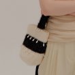 画像4: wool woven diamond shoulder bag 　ウール織りダイヤモンドバケットバッグショルダーバッグバケットバッグトトート　 (4)