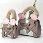 画像3: Mouse Tote Bag with Cheese Strap ネズミ チーズショルダーストラップ付 トートバッグ (3)