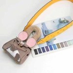 画像2: Mouse Tote Bag with Cheese Strap ネズミ チーズショルダーストラップ付 トートバッグ (2)