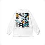 画像2: Men's Unisex letter Tom & Jerry printing long-sleeved T-shirt loose oversize pullover sweater   ユニセックス 男女兼用レタートム＆ジェリーオーバーサイズ長袖Tシャツ (2)