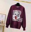 画像4: Women's Bugs Bunny braid pullover sweater round neck loose sweater knit バックスバニー編み込みプルオーバーセーター セーターニット (4)