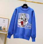 画像5: Women's Bugs Bunny braid pullover sweater round neck loose sweater knit バックスバニー編み込みプルオーバーセーター セーターニット (5)